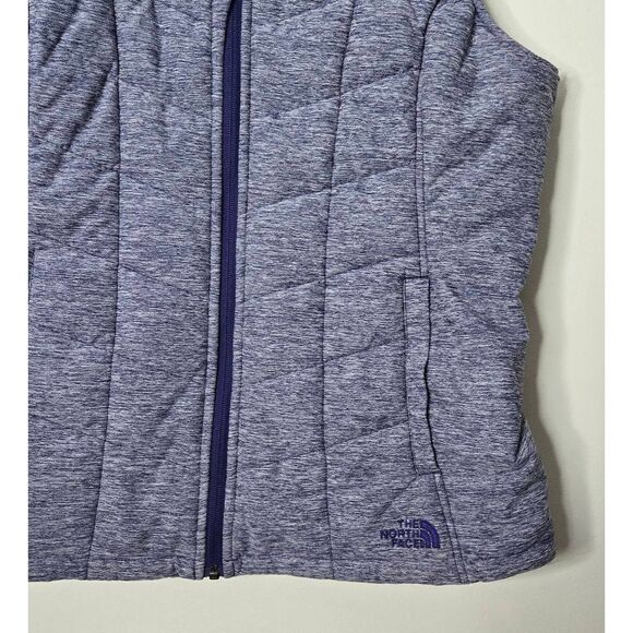 The North Face Vest Women's Size XL Heathered Purple Puffer - Picture 2 of 7